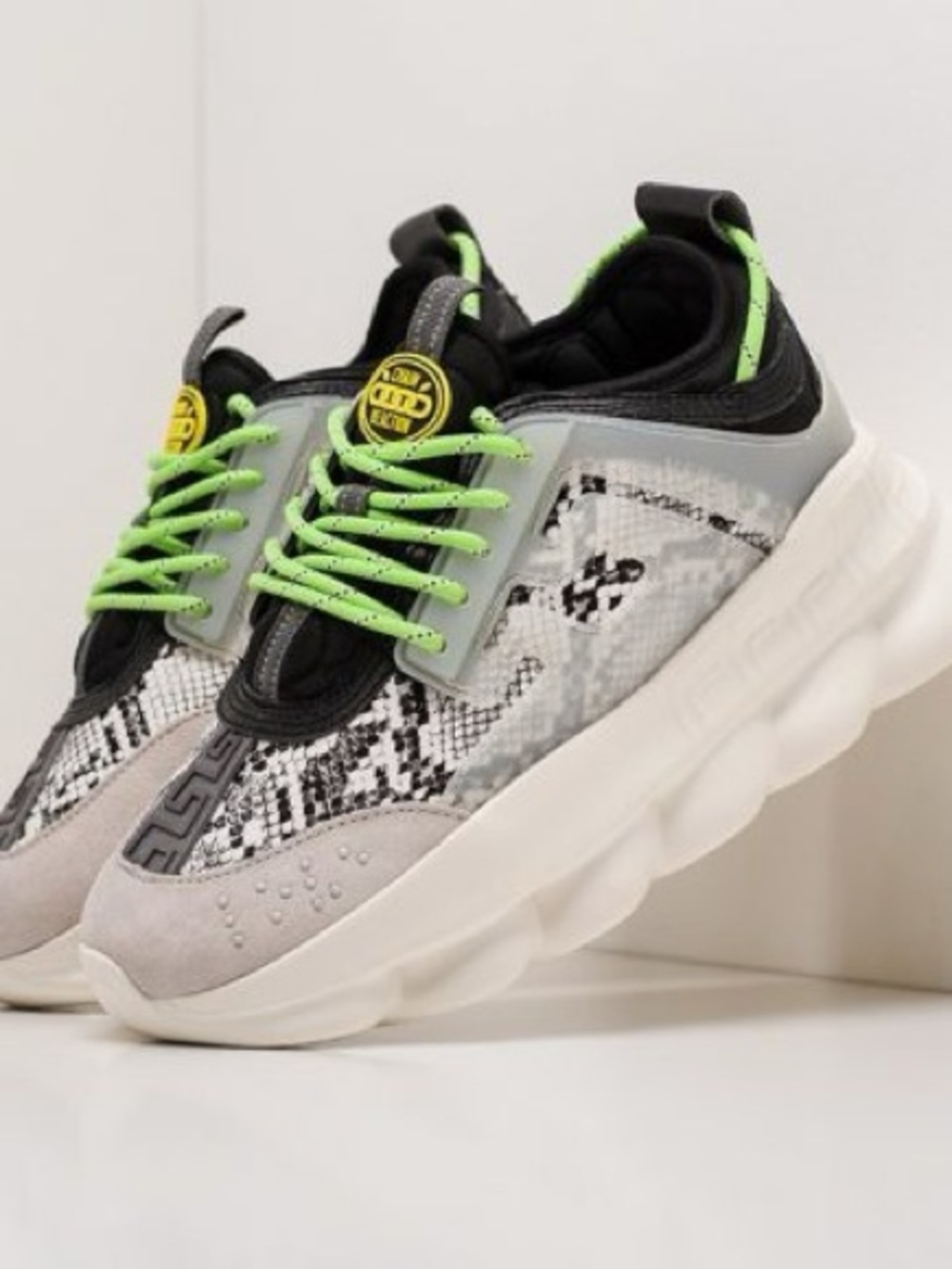 EUC Versace Chain Reaction 2 'Grey Faux Python'